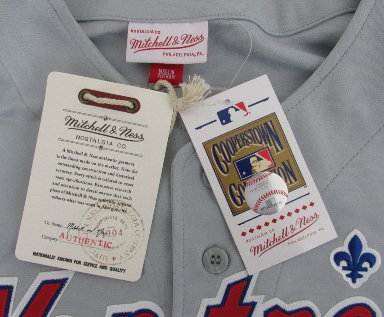 Pedro Martinez Hof Autographed Mitchell & Ness
