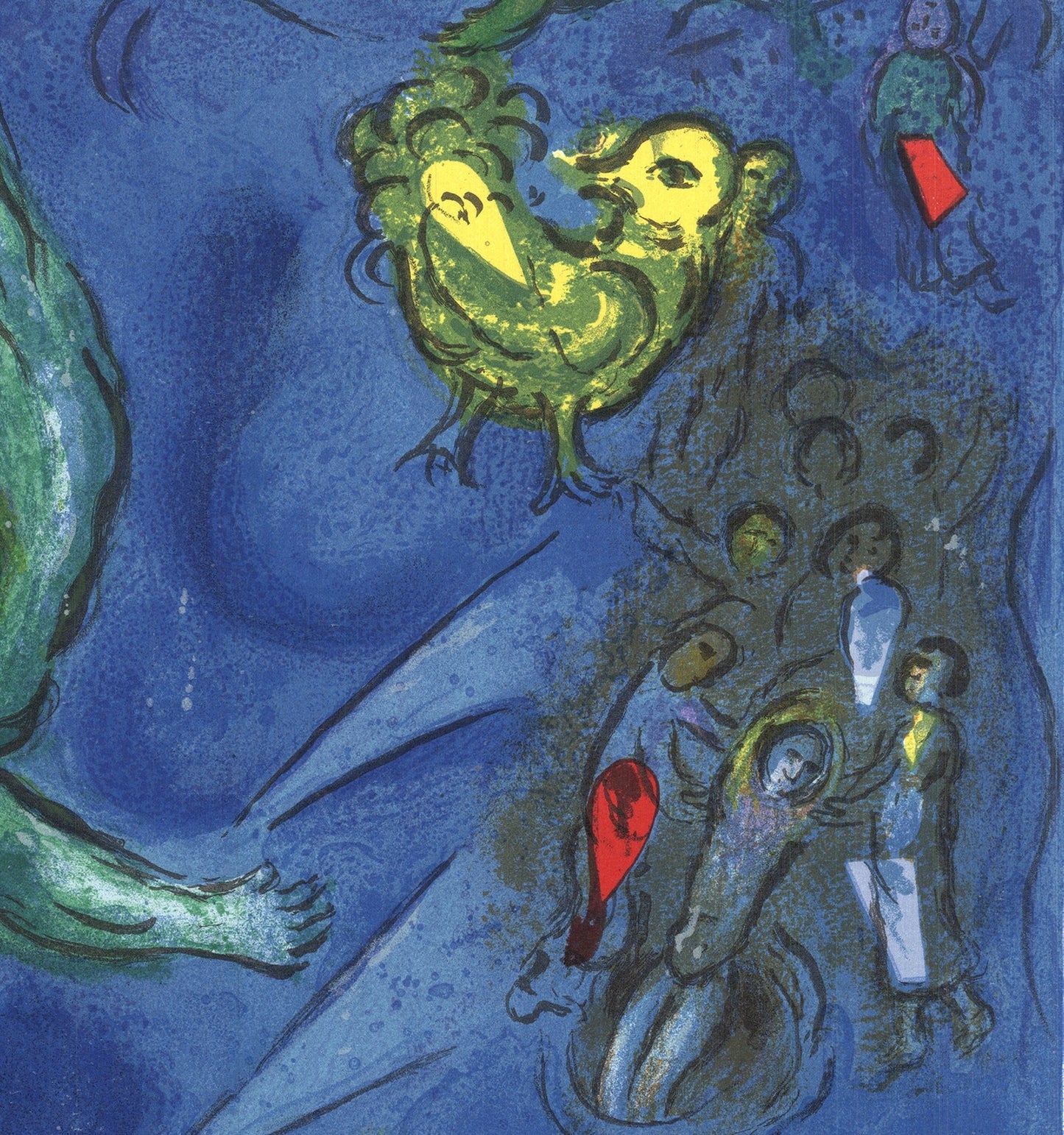 Marc Chagall The Struggle Of Jacob And The Angel " Lithograph Mo