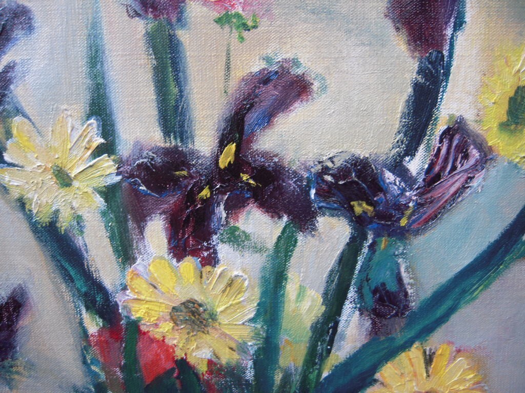 Ricardo Zamorano Original Oil Painting 'Iris And