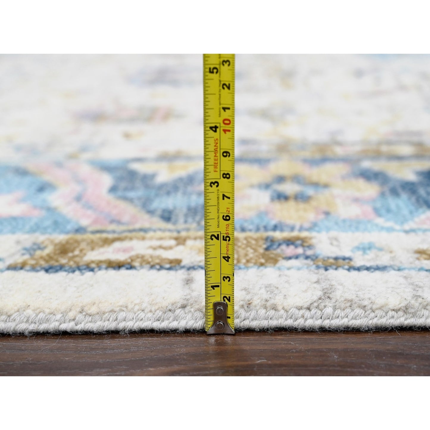 12'X17'9" Ivory Oushak Mahal Design Hand Knotted Oversize Oriental Rug
