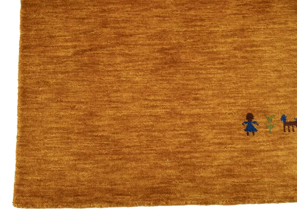 Orange Tribal Pictorial 3X8 Gabbeh Modern Runner