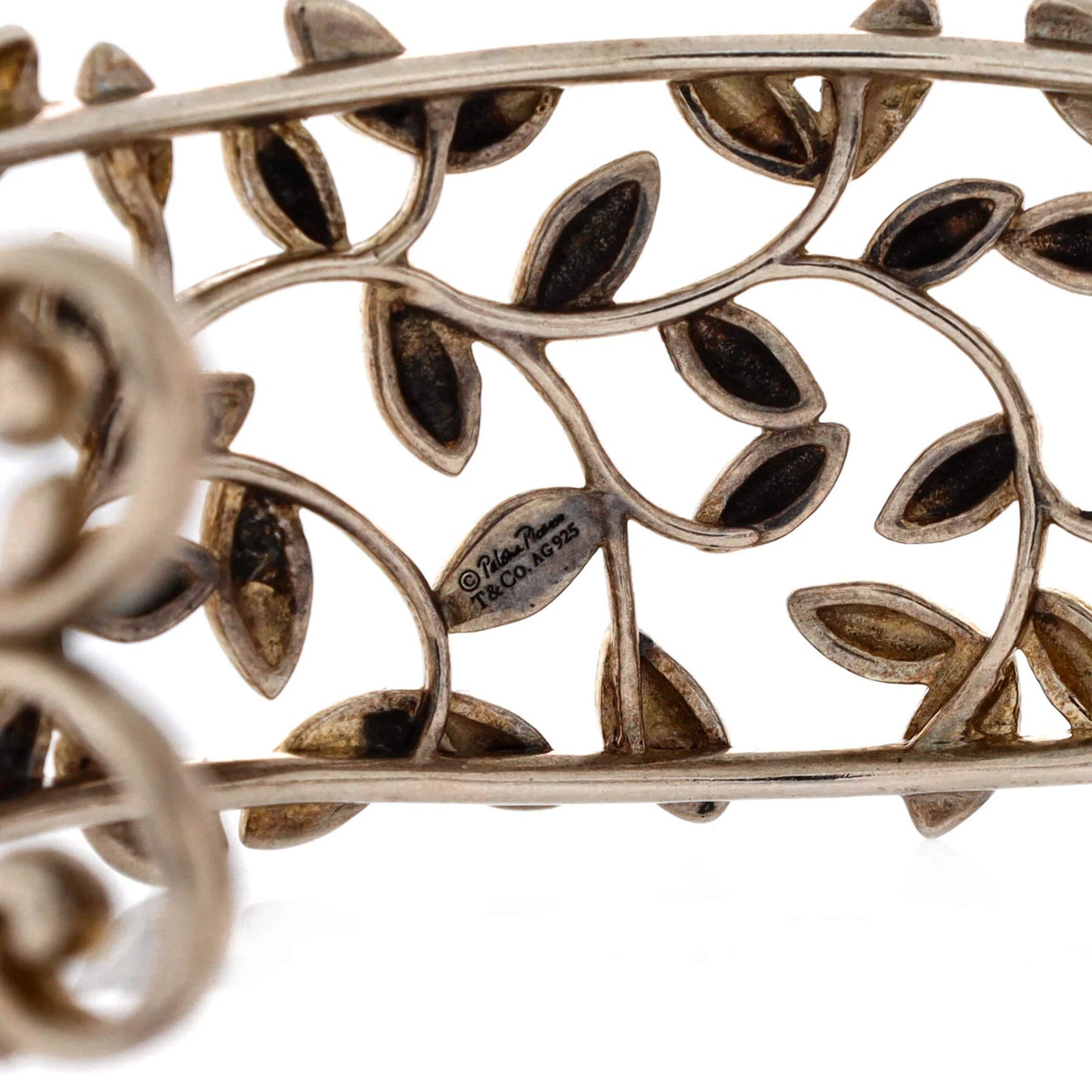 Tiffany & Co. Paloma Picasso Olive Leaf Cuff Bracelet Sterling Silver Small