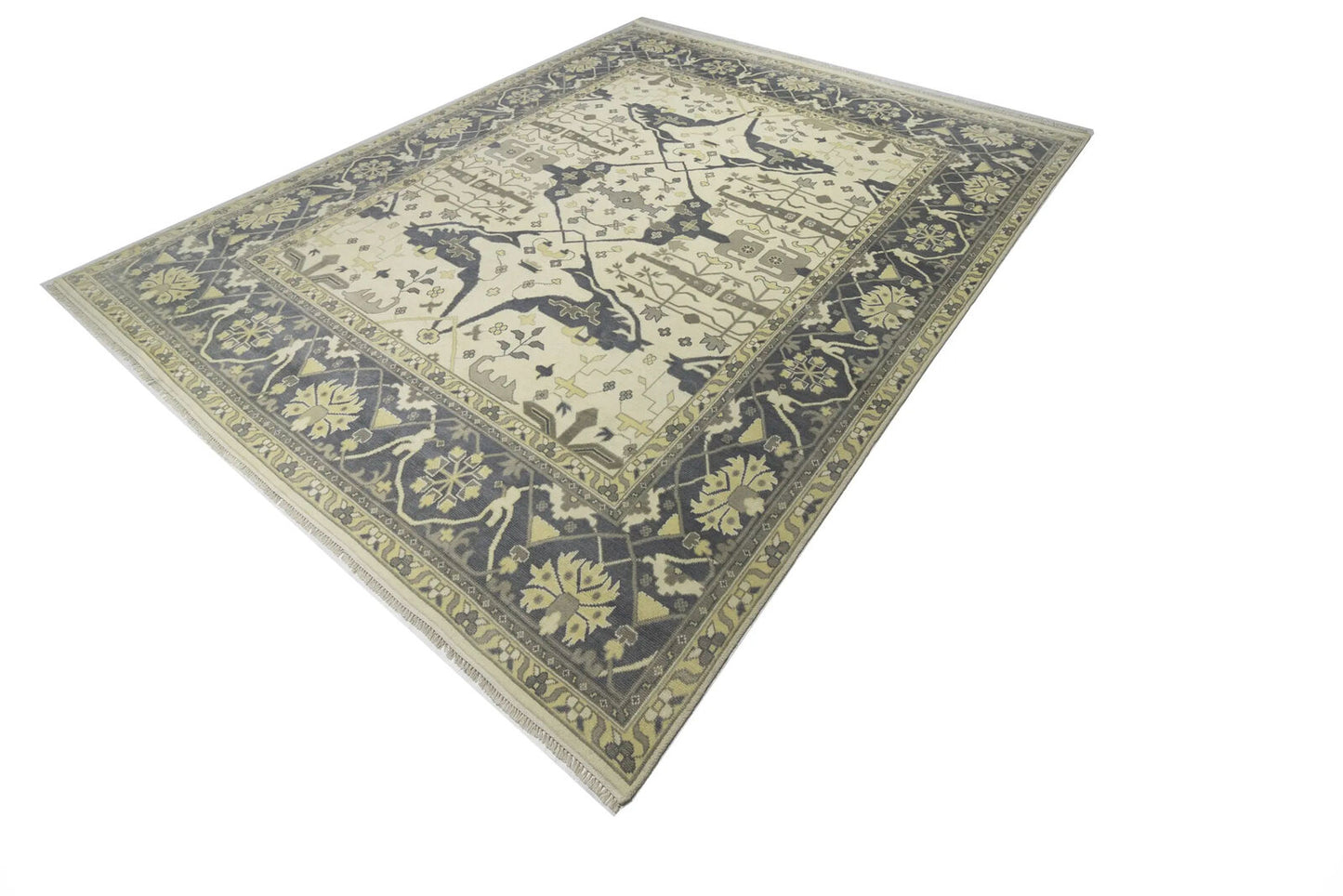 Handmade Oushak Oriental Rug 12X15 Ft Oversized
