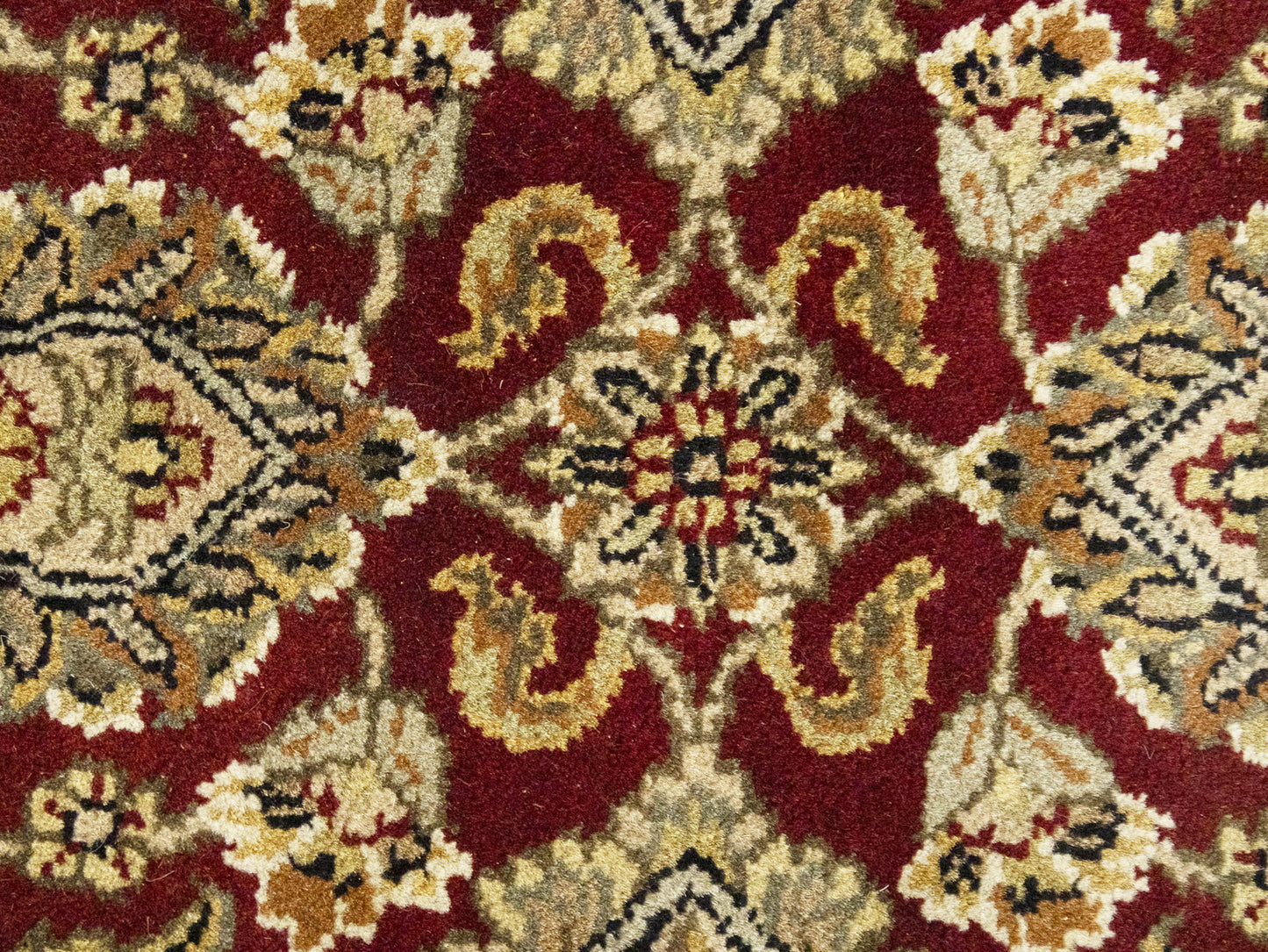 Handmade Agra Jaipur Wool Rug Rare Thick Pile