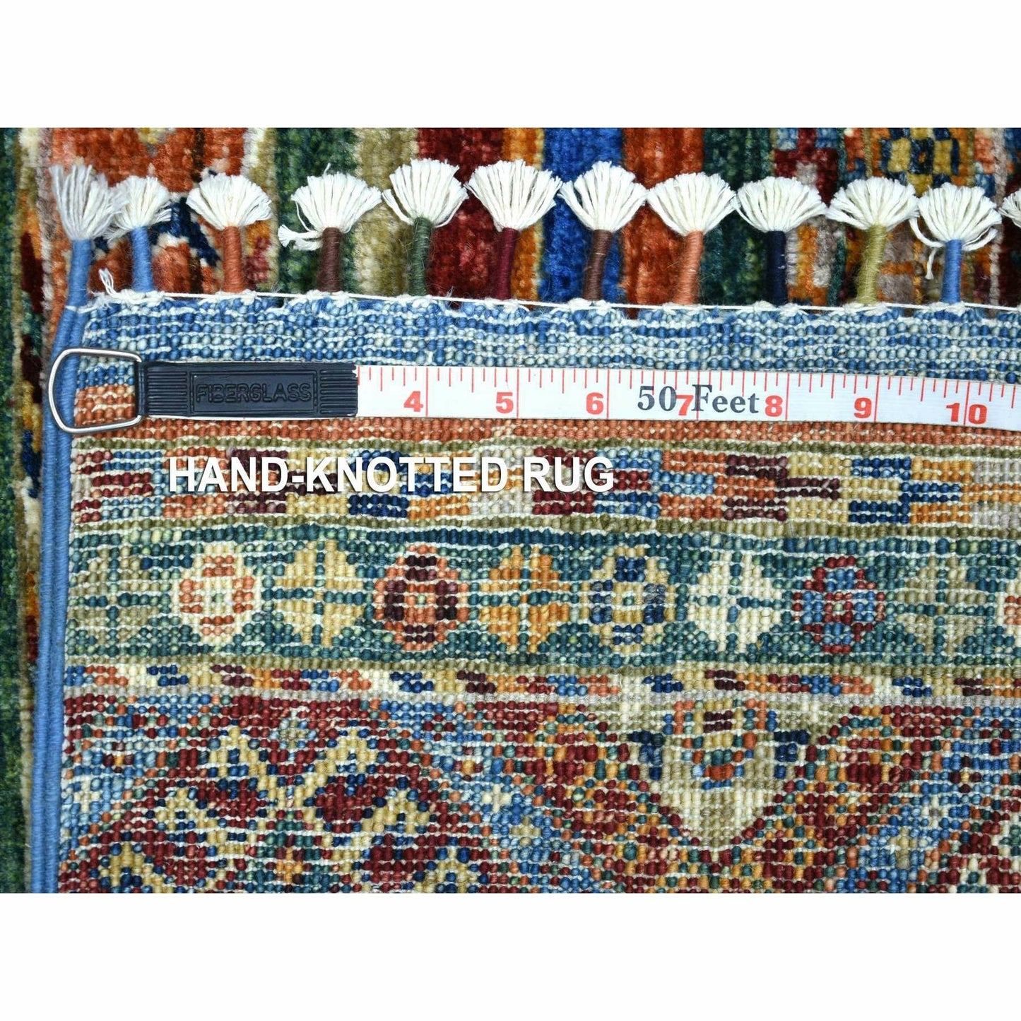 2'X3'2" Colorful Hand Knotted Afghan Super Kazak Ghazni Wool Mat Rug