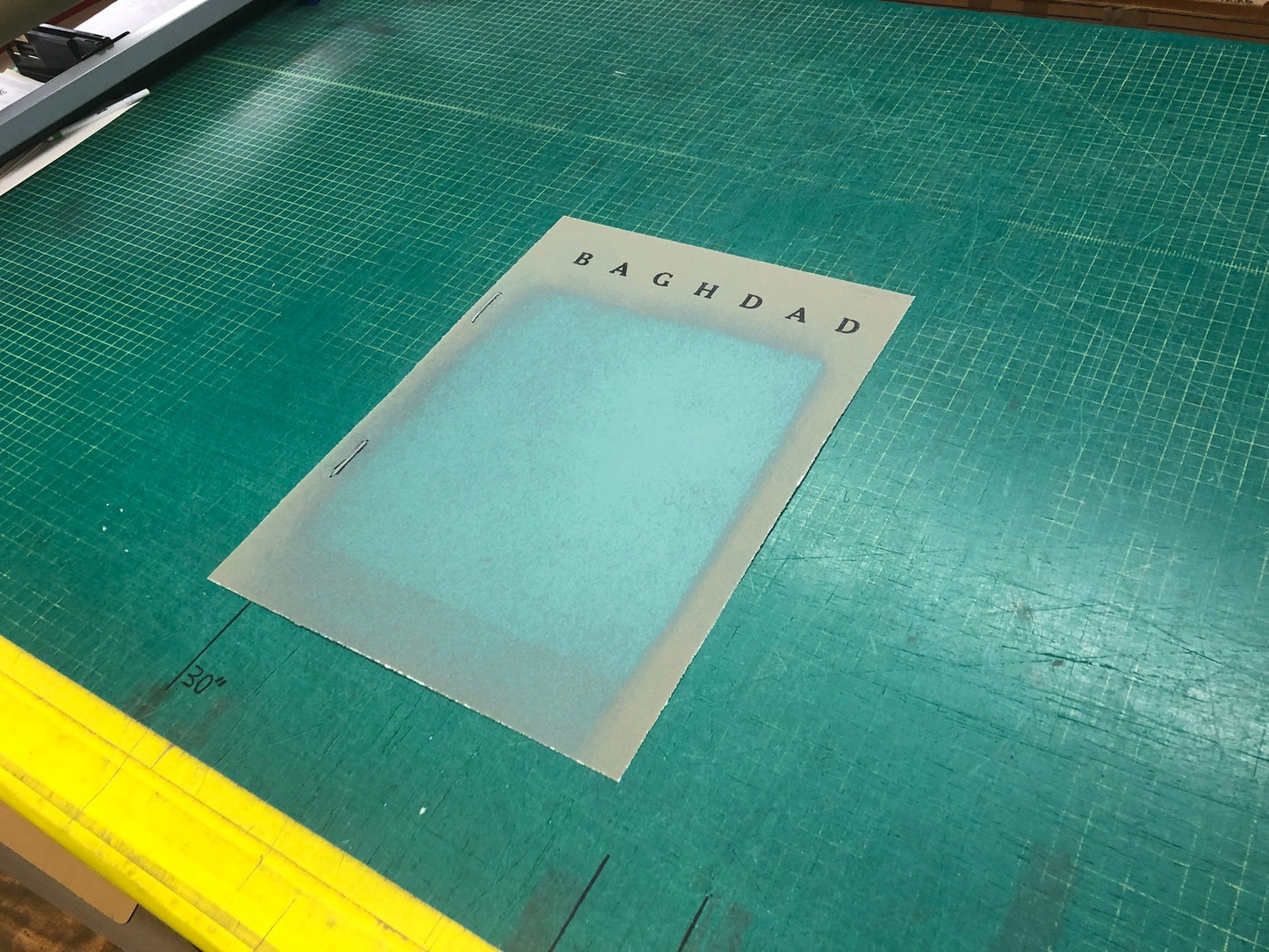 R.B. Kitaj Baghdad Signed " Serigraph Contemporary Turquoise, Gre
