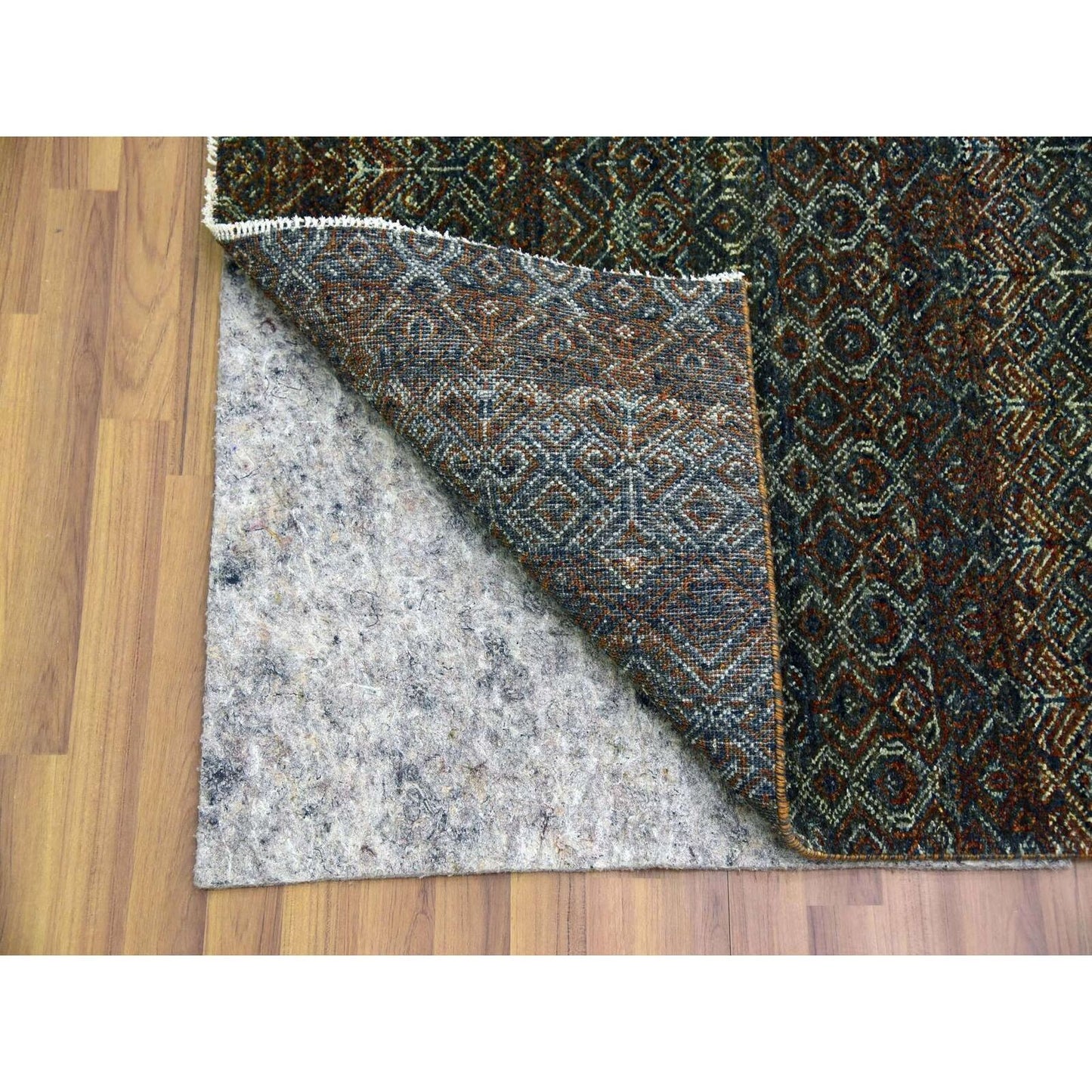 2'6"X12' Brown Hand Knotted Kohinoor Herrita Design 100% Wool Runner Rug