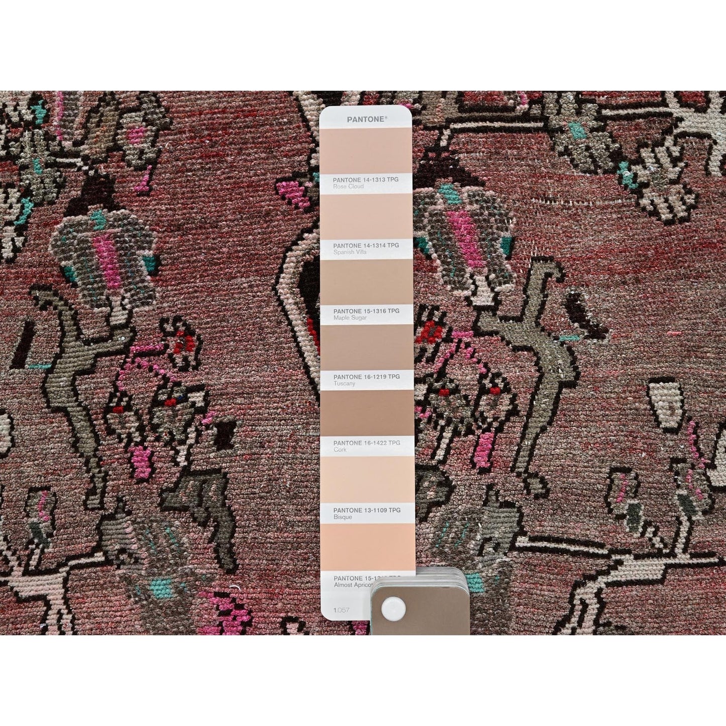 2'X9'7" Red Vintage Zoroastrian Khamadan Hand Knotted Pure Wool Runner Rug