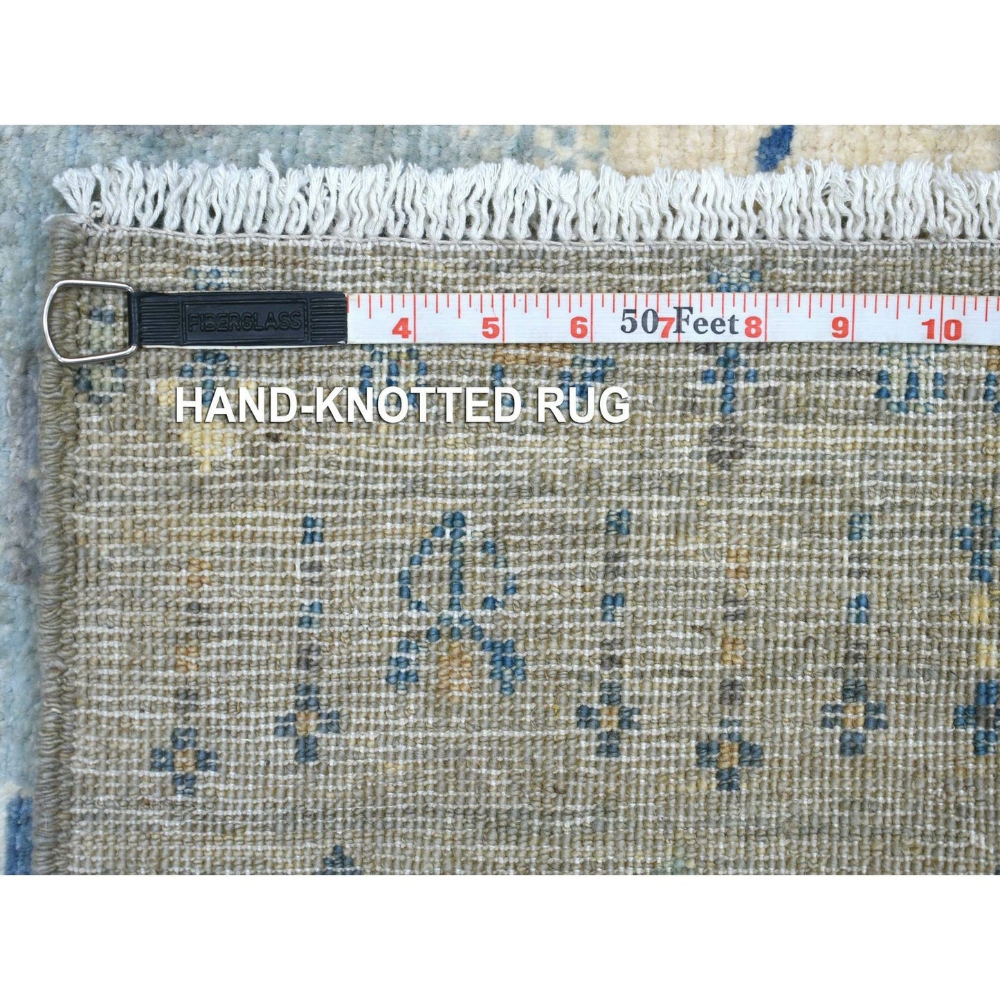 4'X5'9" Gray Afghan Kashkuli Gabbeh Hand Spun Wool Hand Knotted Rug