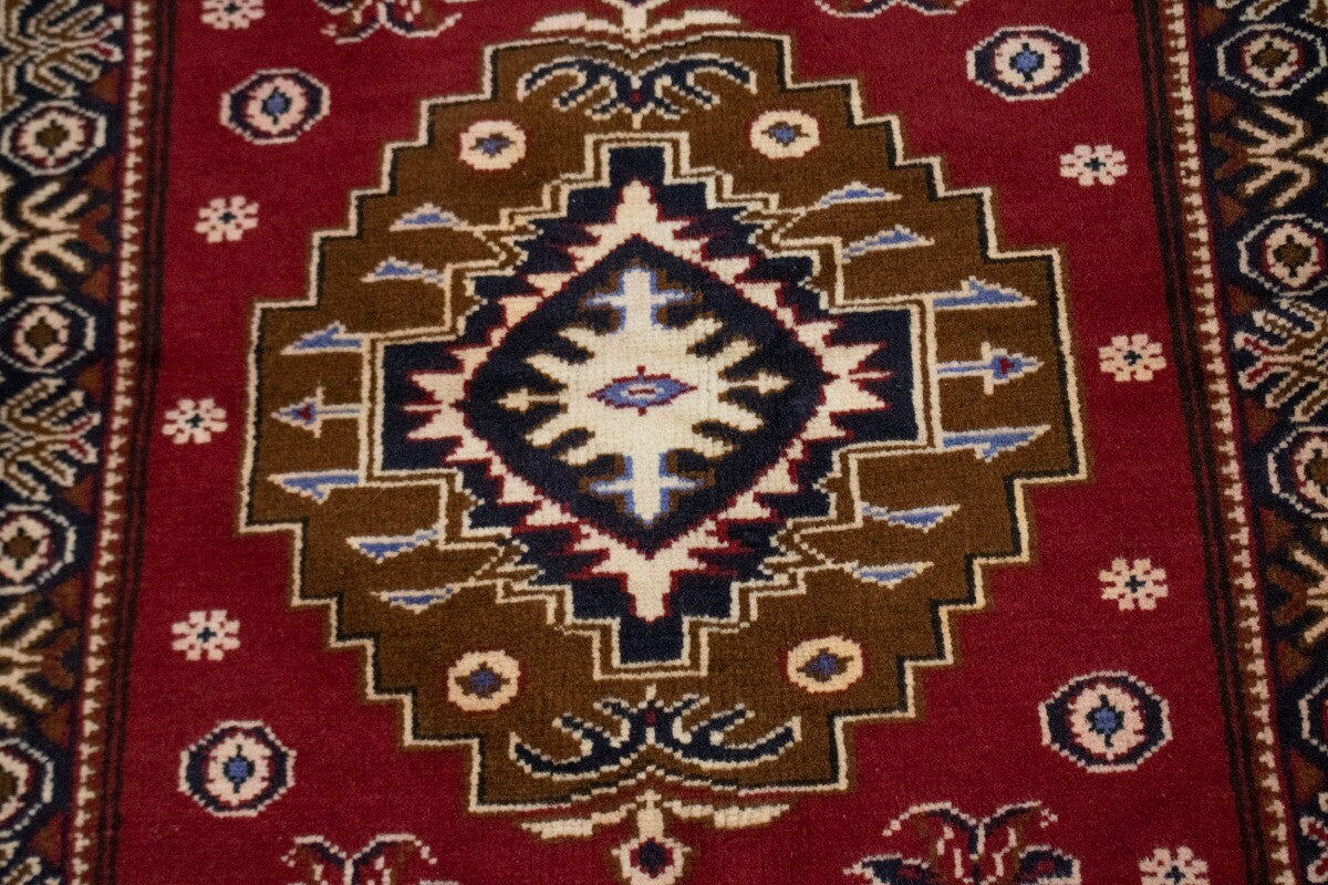 Hand-Knotted Geometric Tribal Oriental Area Rug