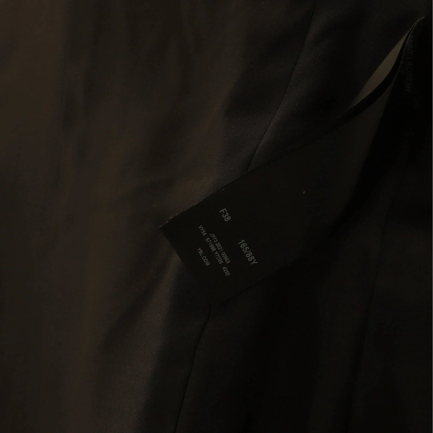 Saint Laurent Women'S Double Breasted Two Pocket Jacket Wool Blend