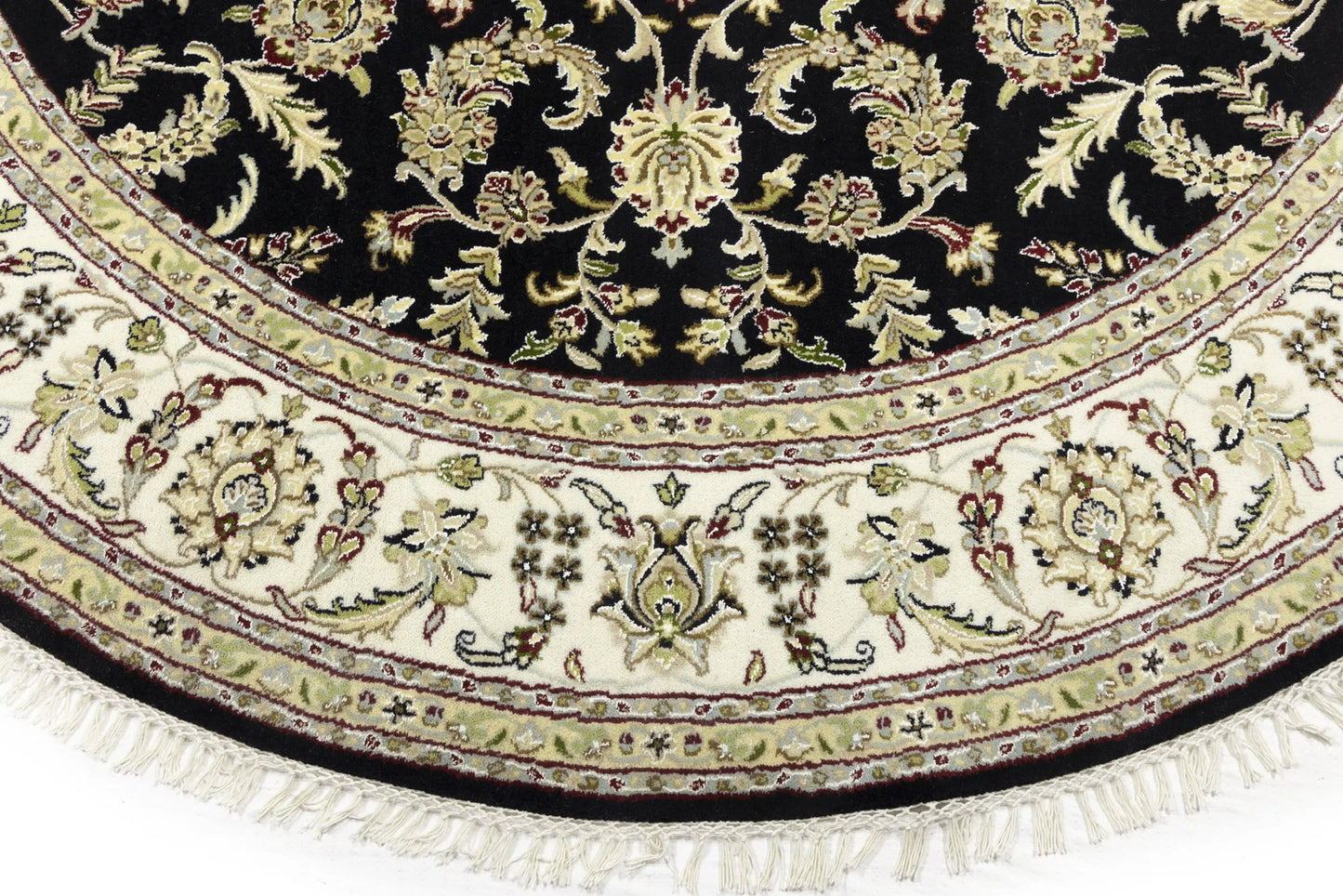 Black Floral Classic Handmade 6X6 Indo-Nain