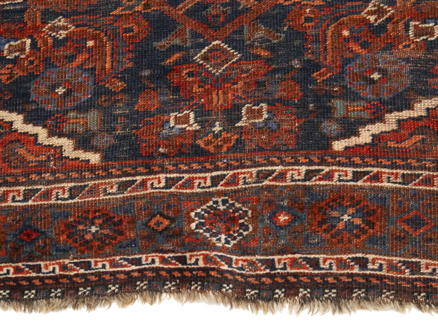 Antique Tribal Farmhouse Wool Rug Oriental Foyer