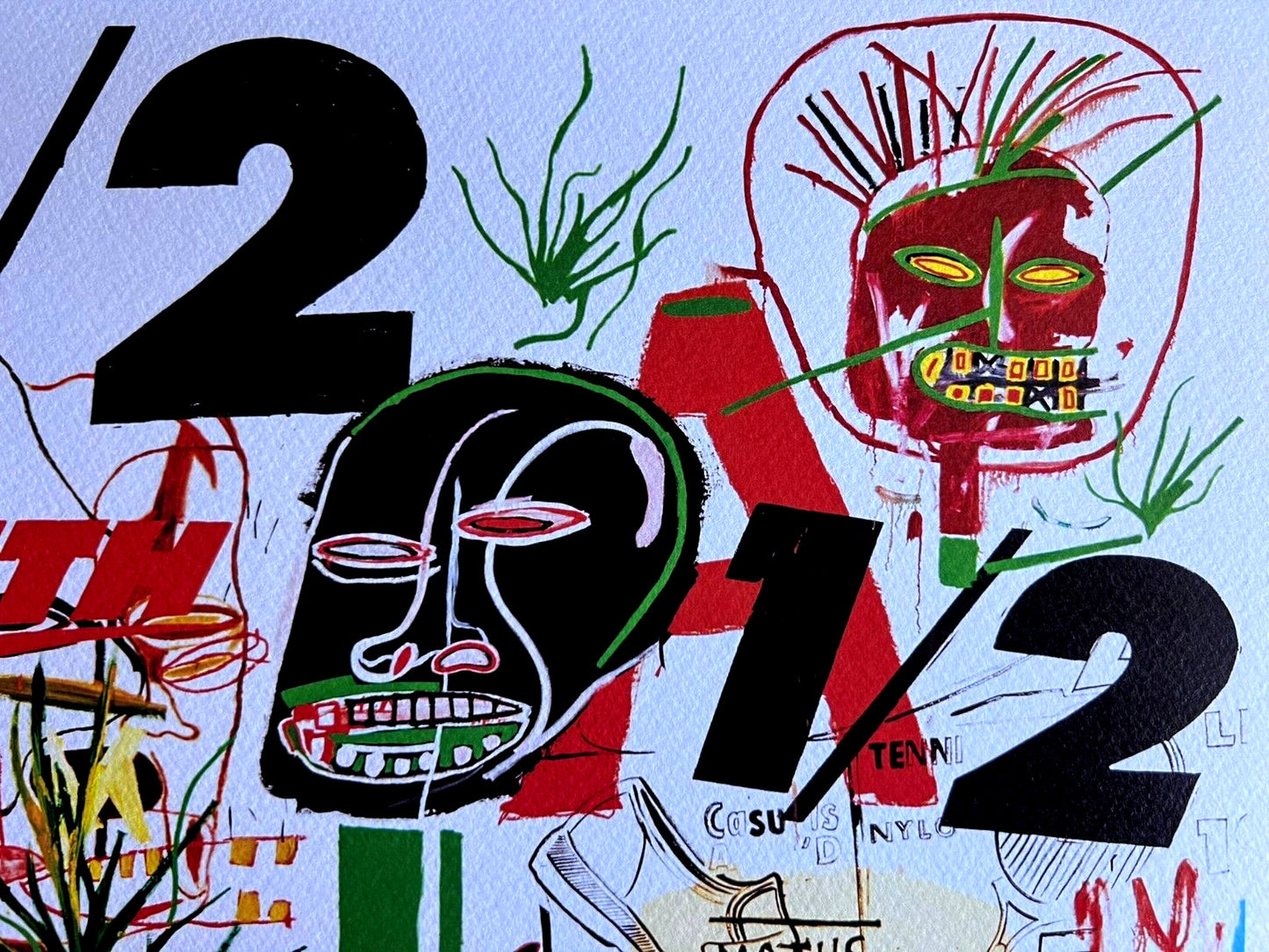 Andy Warhol & Jean-Michel Basquiat Coa Lithograph Signed Numbered