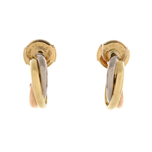 Cartier Trinity Hoop Earrings 18K Tricolor Gold 13Mm