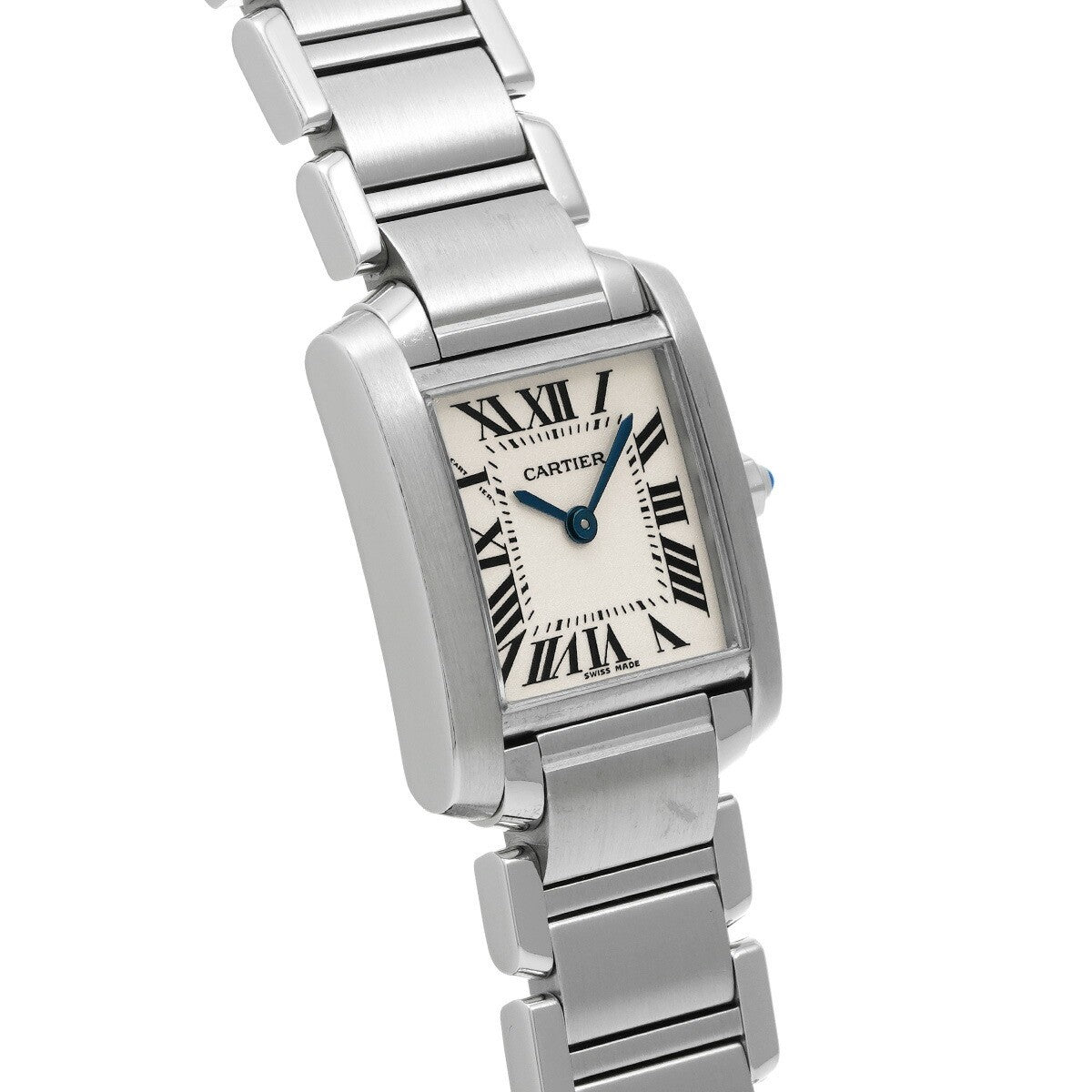 Cartier Tank Franaise Sm W51008Q3 Silver Ladies Used Watch #53495