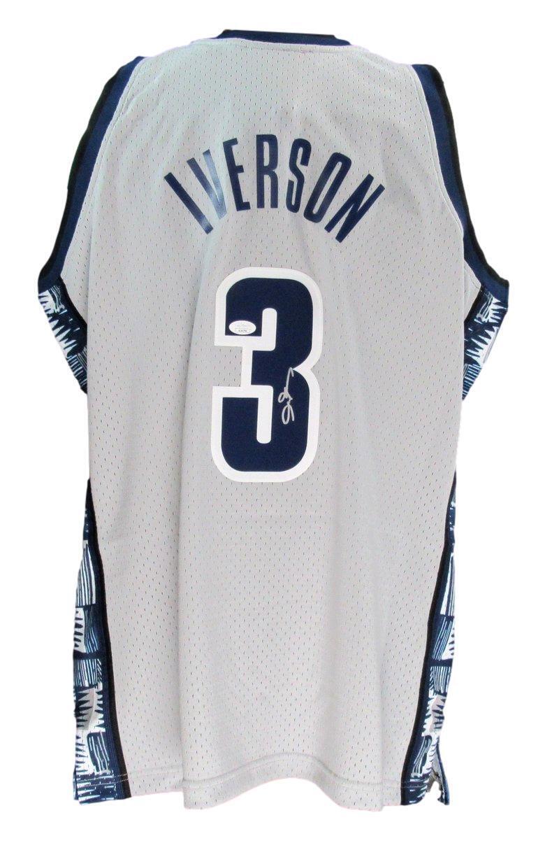 Allen Iverson Hof Autographed Gray Mitchell &