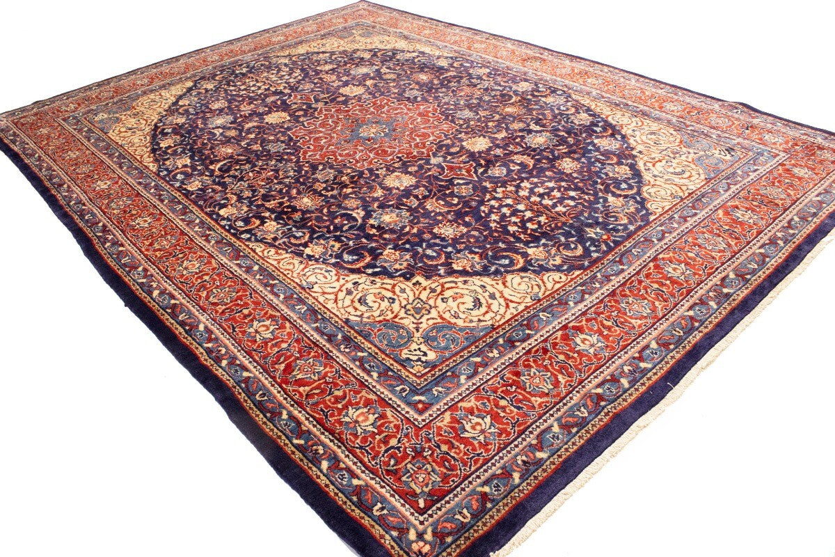 Handmade Vintage Oriental Rug 10X13 Ft Floral