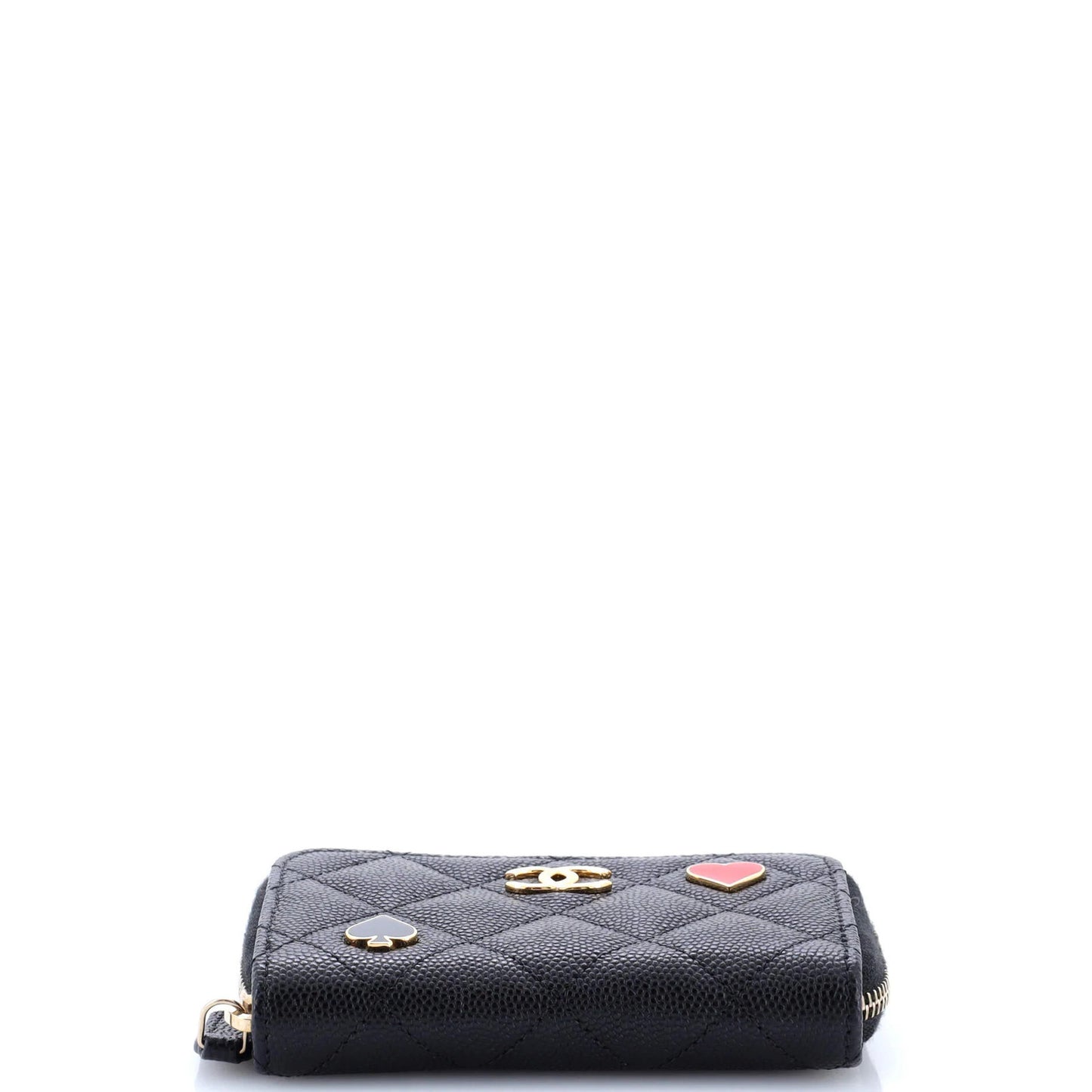 Chanel Coco Casino Zip Coin Purse Quilted Caviar
