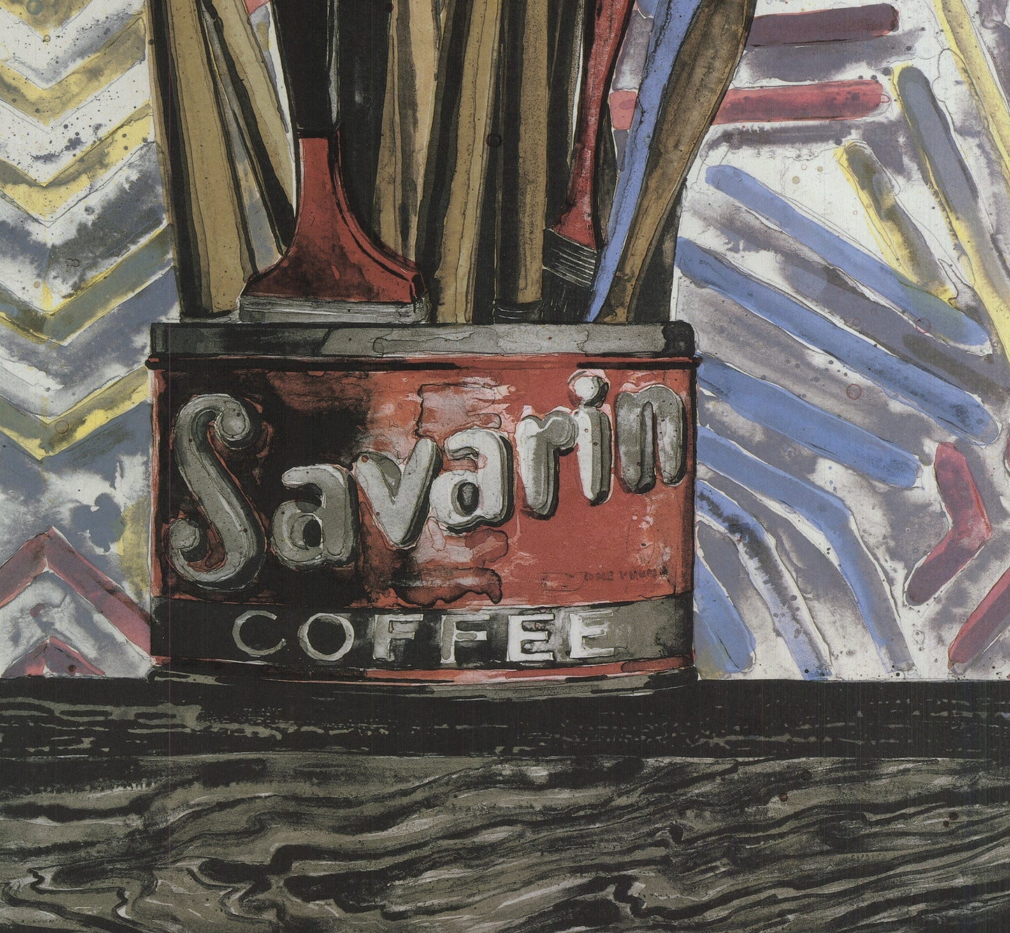 Jasper Johns Savarin Cans " Offset Lithograph Pop Art Multico