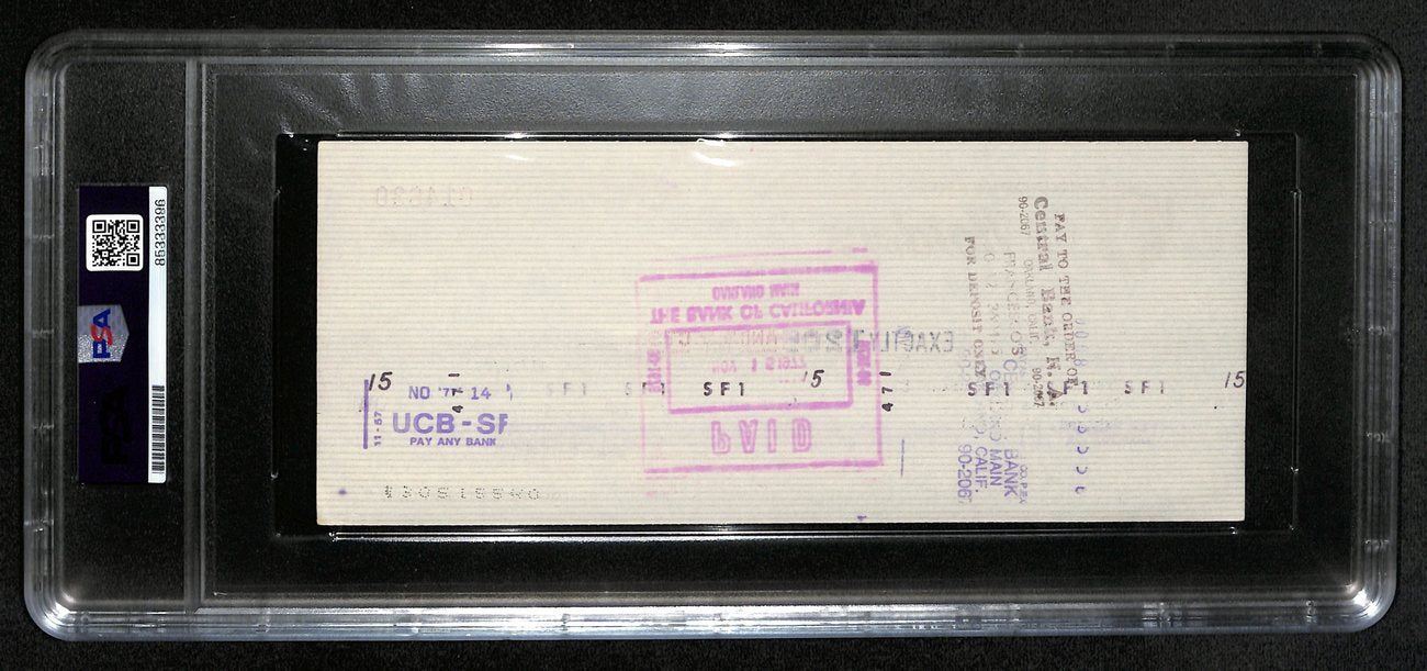 Al Davis Hof Signed/Autographed 8.5X3.5 Bank