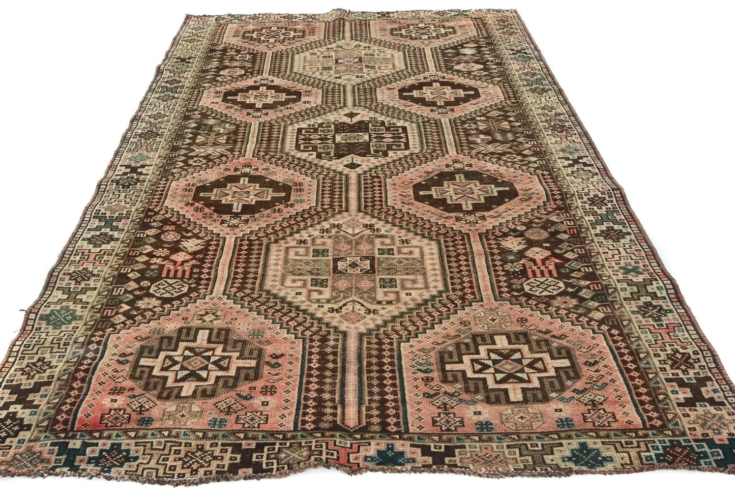Semi-Antique Tribal Design Wool Oriental Rug