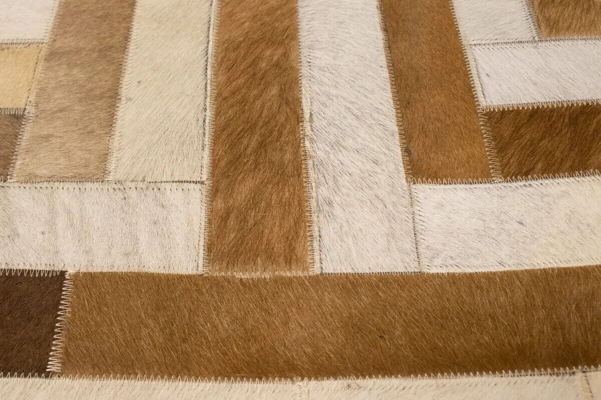 Contemporary Brown Cowhide Rug Large Modern