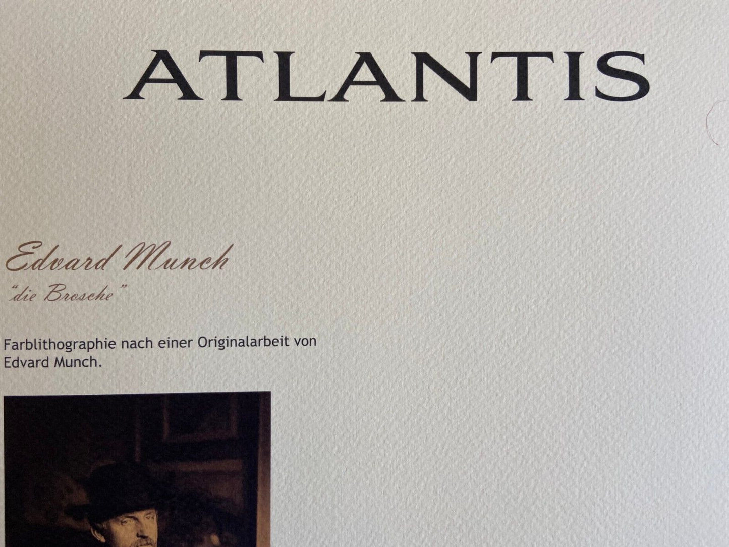 Edvard Munch Lithograph Coa Signature Stamp