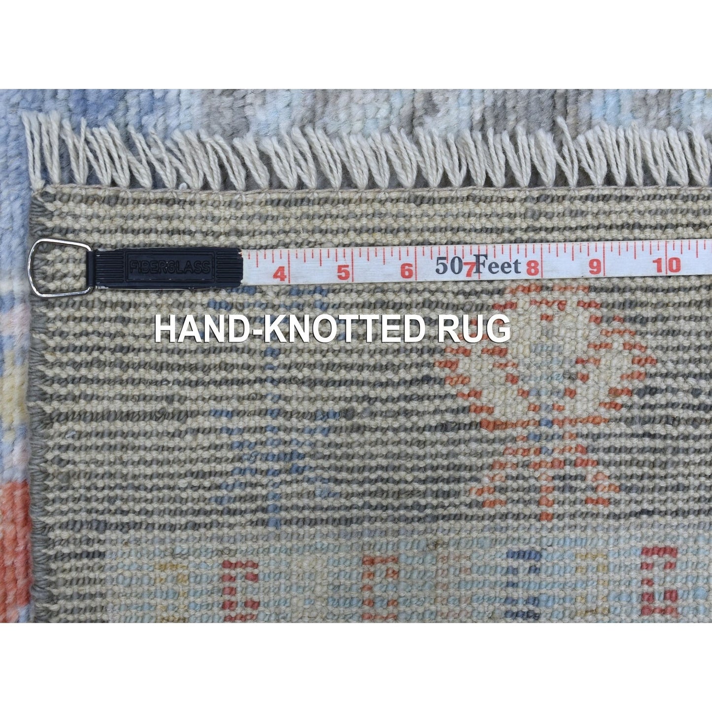 2'8"X9'7" Anatolian Design Soft Afghan Wool Hand Knotted Runner Rug