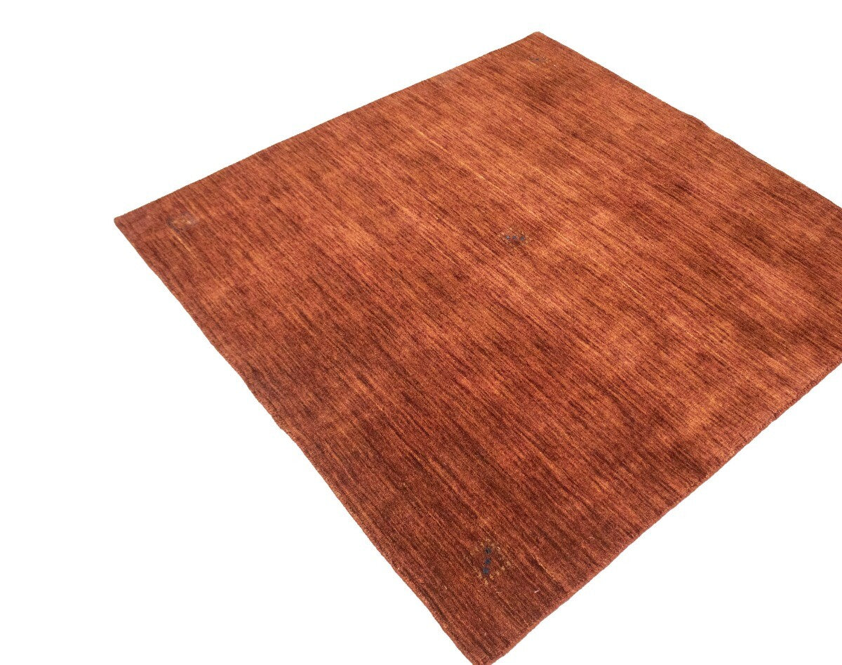 Hand-Loomed Modern Square Oriental Rug Solid
