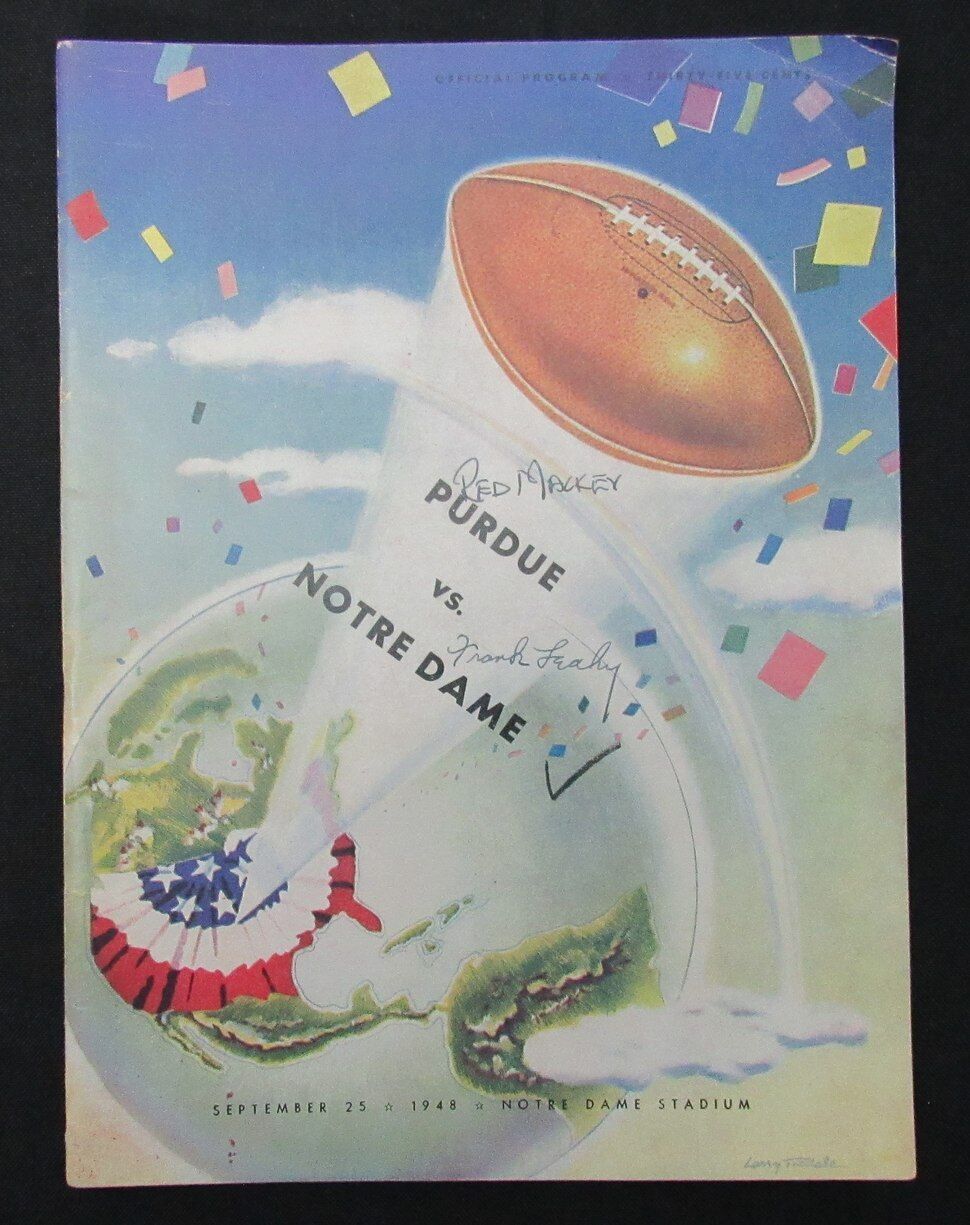Frank Leahy/Stuart Holcomb Signed 1948 Notre Dame