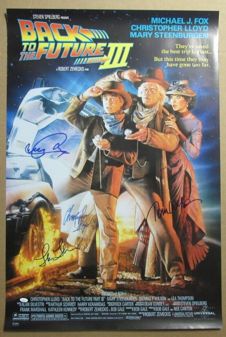 "Back To The Future Iii" Multi-Signed By 4 Actors