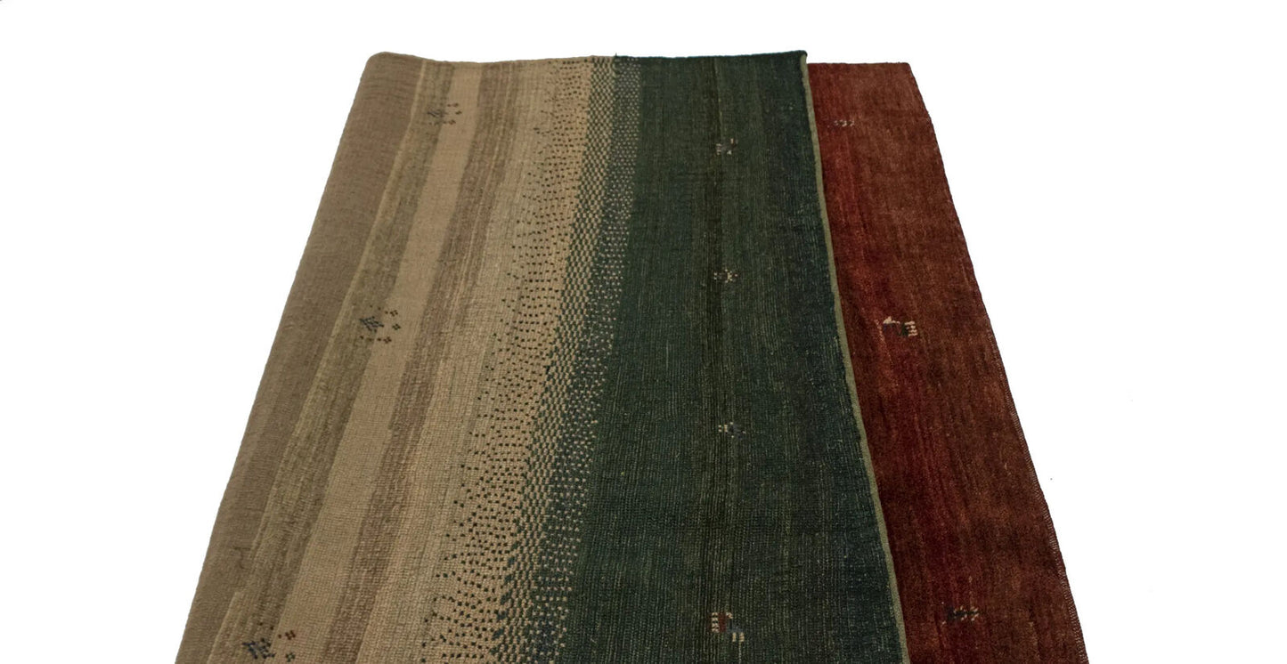 Multicolor Plush Modern Tribal Gabbeh Area Rug