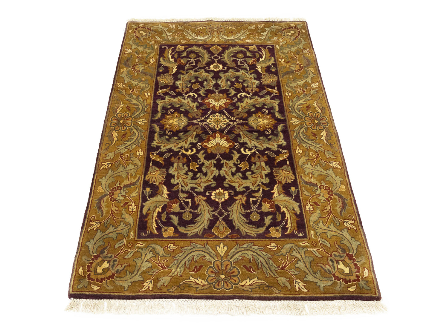 Handmade Thick Pile Oriental Rug Floral Style