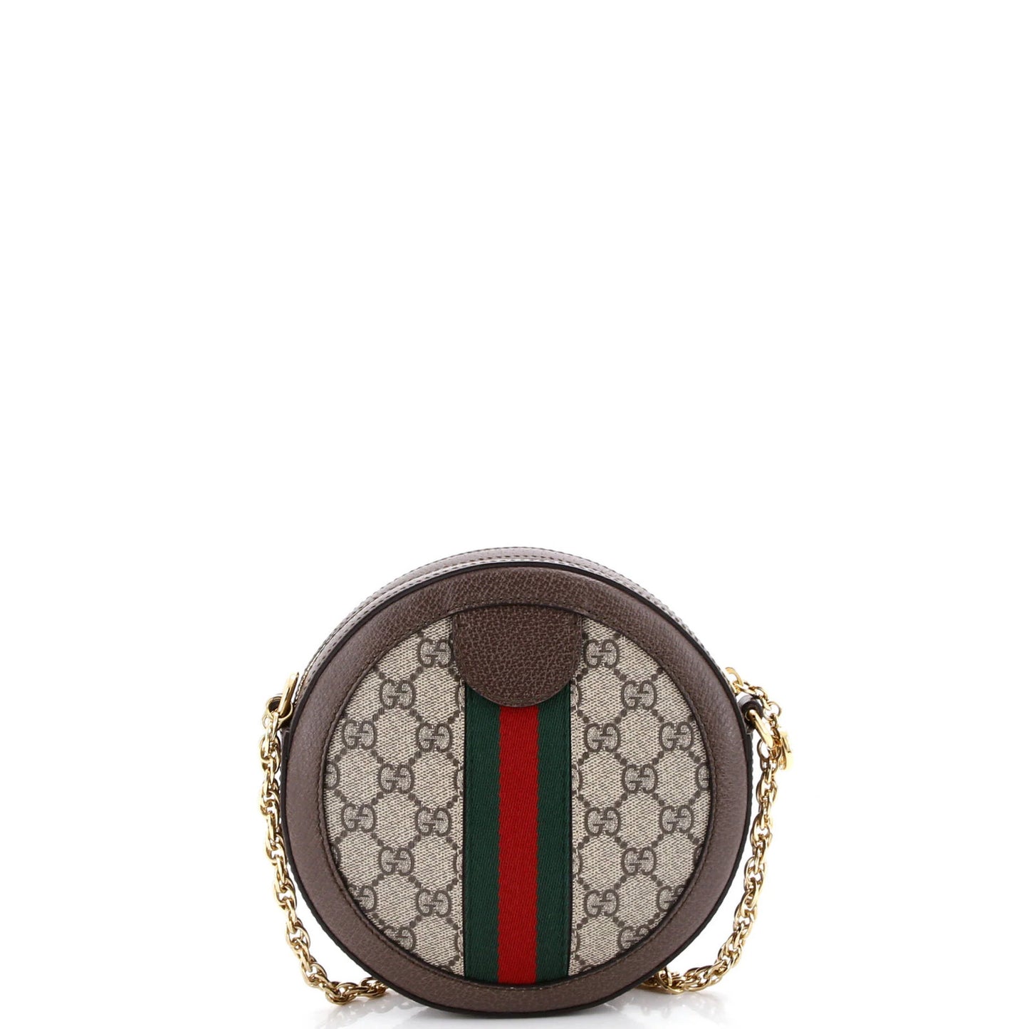 Gucci Ophidia Round Shoulder Bag Gg Coated Canvas Mini
