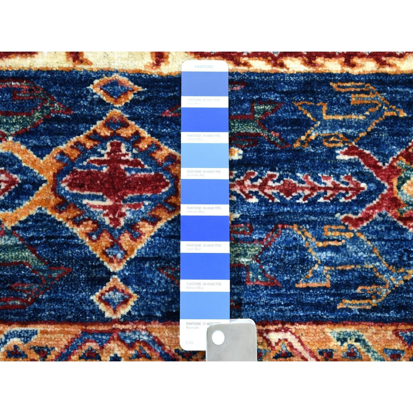 2'4"X9'1" Khorjin Design Super Kazak Tribal Pure Wool Hand Knotted Rug