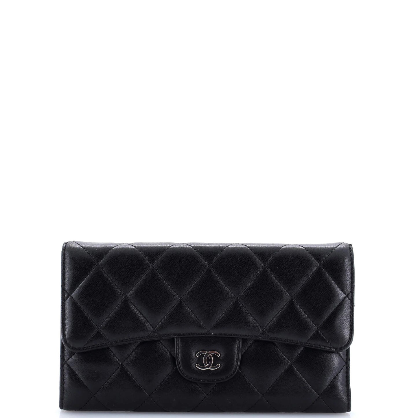 Chanel L-Flap Wallet Quilted Lambskin Long