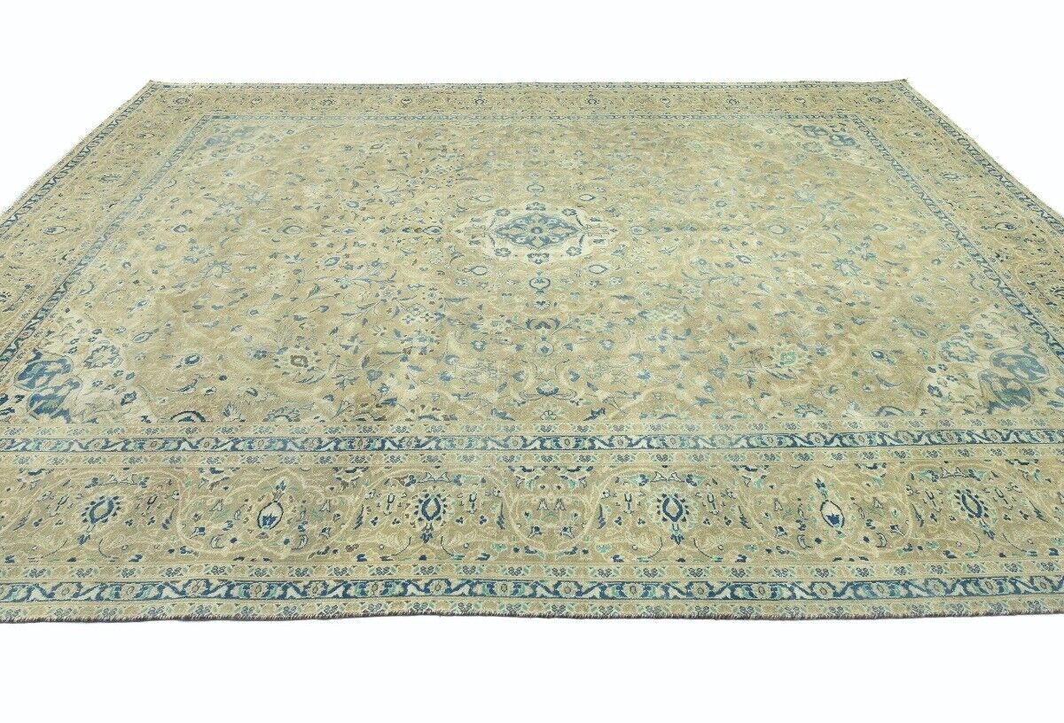 10X13 Ft Antique Stone-Washed Oriental Rug Floral