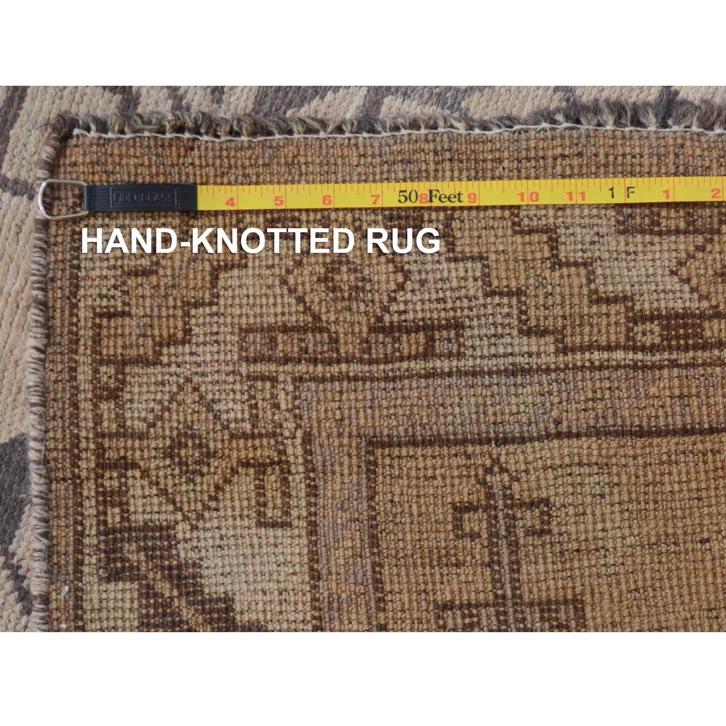 4'9"X9' Natural Colors Gallery Size Farsian Sheeraz Hand Knotted Rug