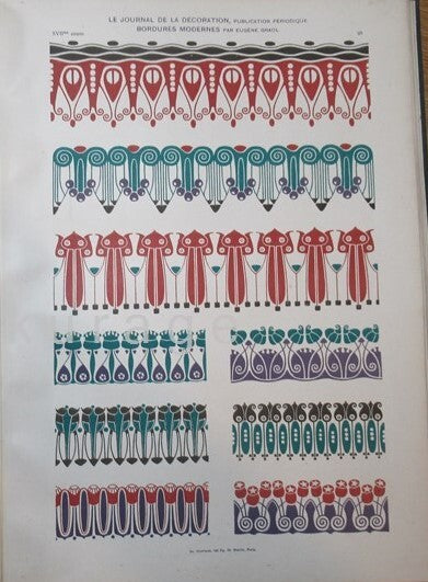 Antique 6 Book Set Journal De La Decoration
