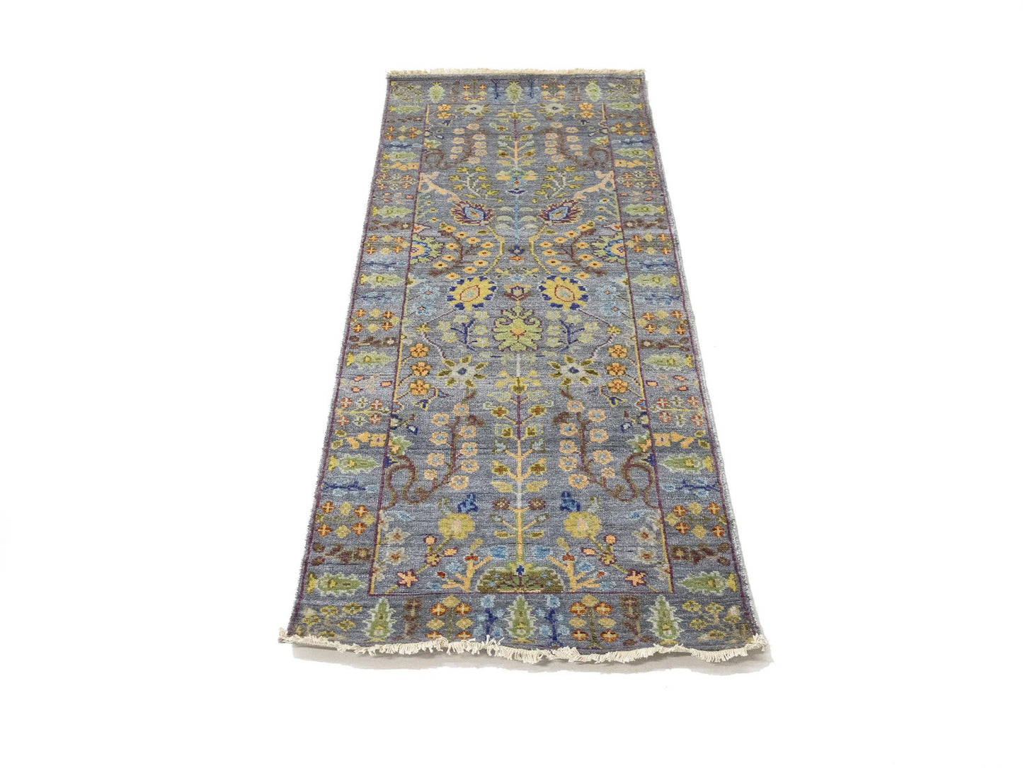 Handmade Tree Of Life Floral Runner Rug Oushak