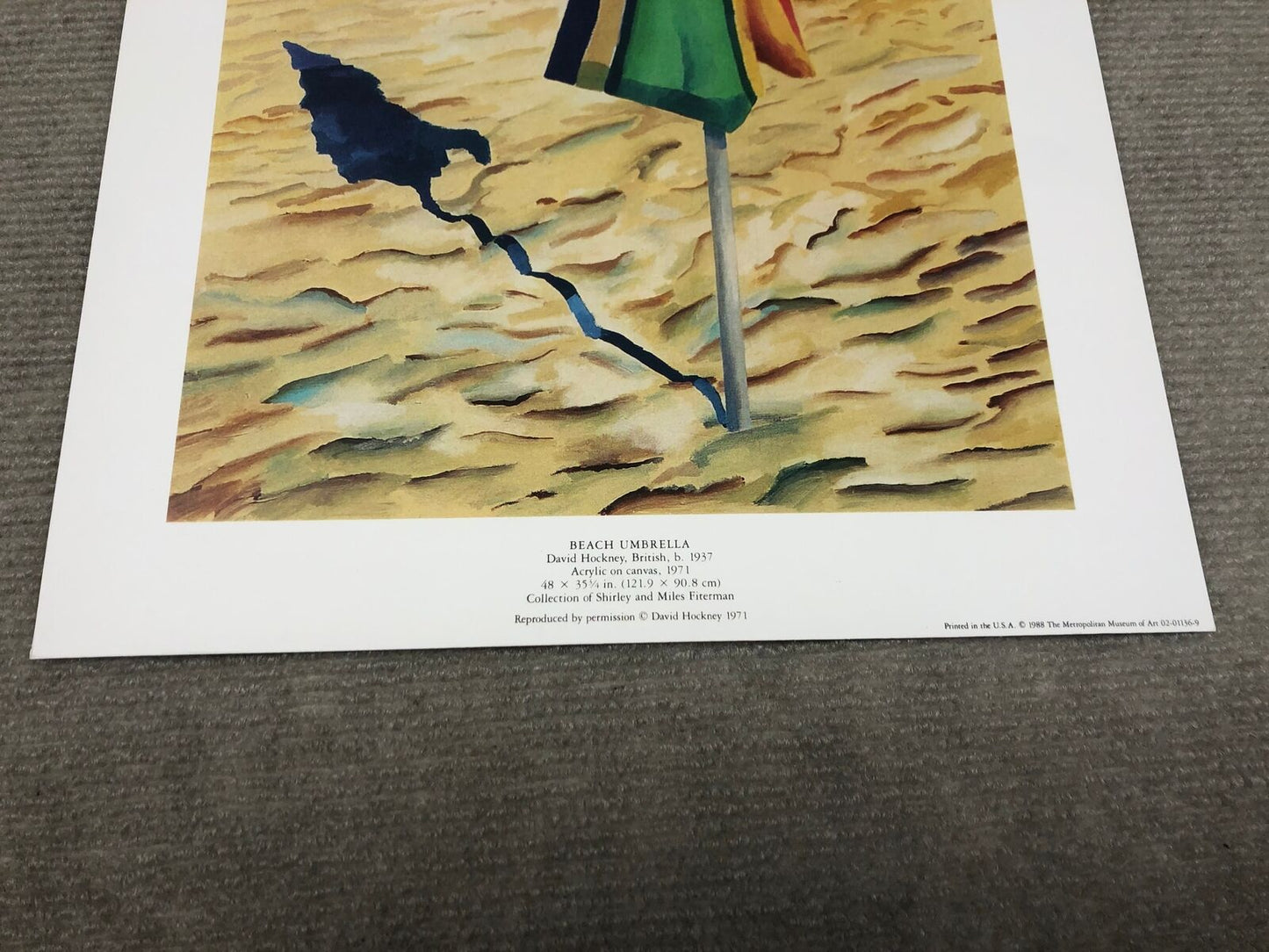 David Hockney Beach Umbrella " Poster Pop Art