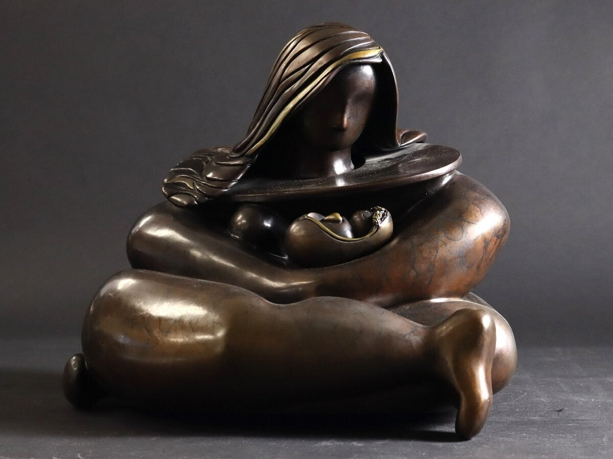 Andrea J Smith "Mother And Child" Bronze
