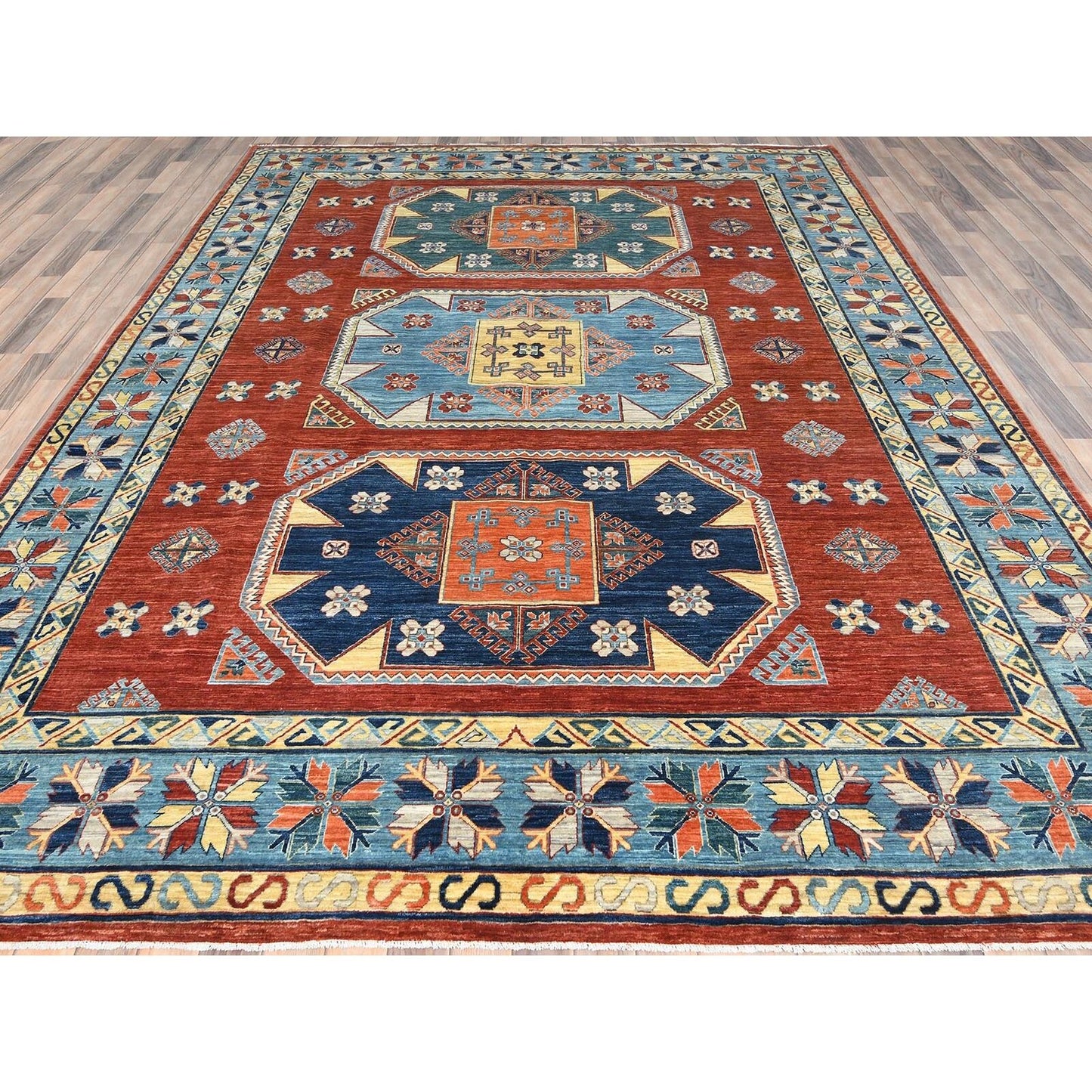 9'X12'2" Imperial Red Armenian Inspired Wool Hand Knotted Oriental Rug