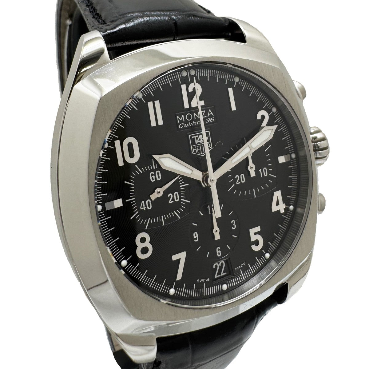 Tag Heuer Monza Caliber 36 Chronograph Date Black Dial Cr5110