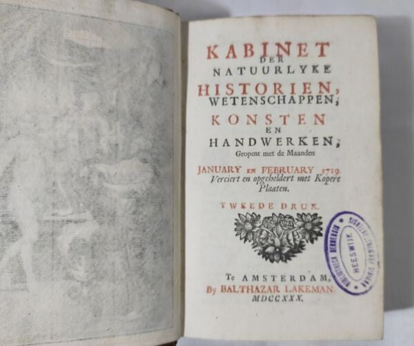 1719-1730 Kabinet Der Natuurlijke Historien Willem Van Ranouw 1St Edition 6 Vols