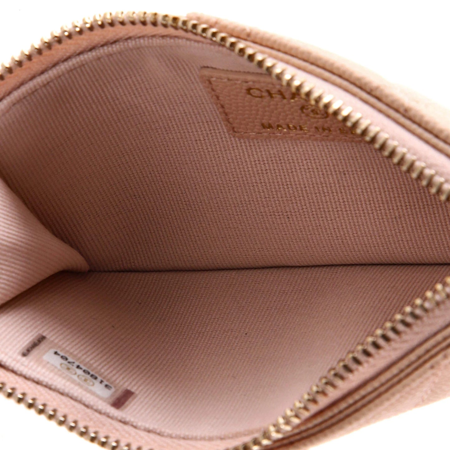 Chanel Flap Zip Card Holder Quilted Caviar