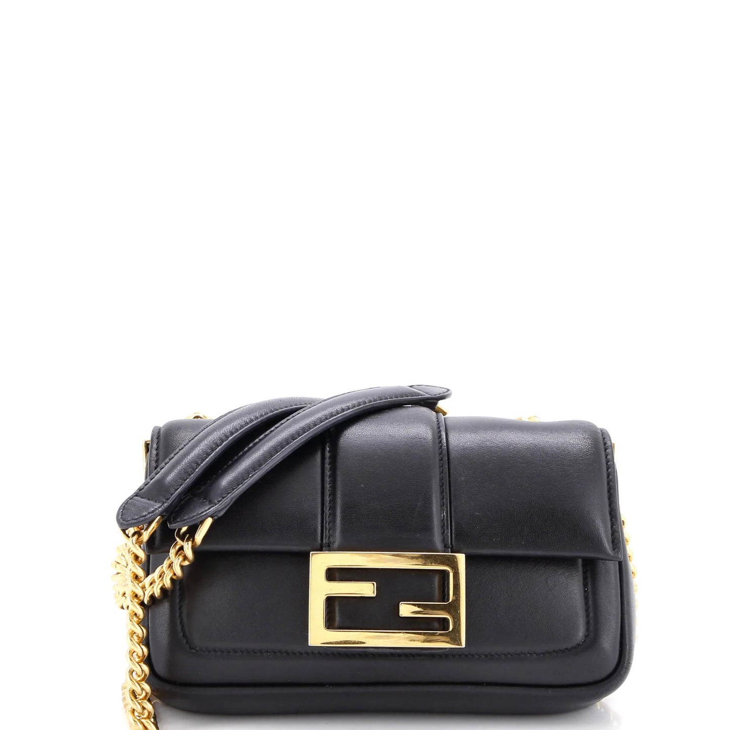 Fendi Chain Baguette Bag Leather Mini