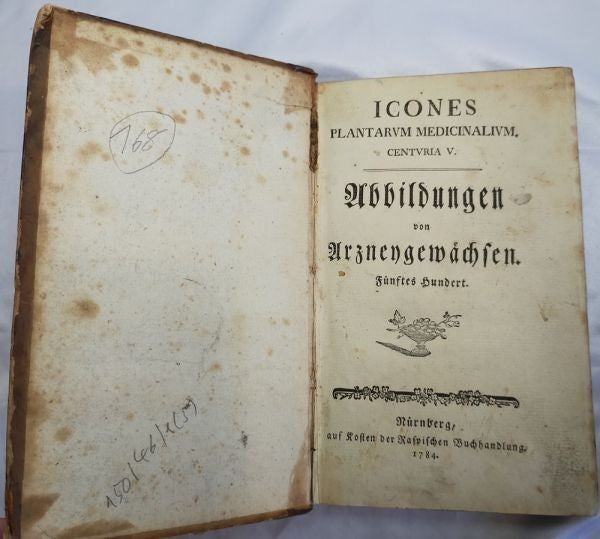 Johannes Zorn Icones Plantarum Medicinalium Vol V 1784 1St Ed Hand Colored Plate