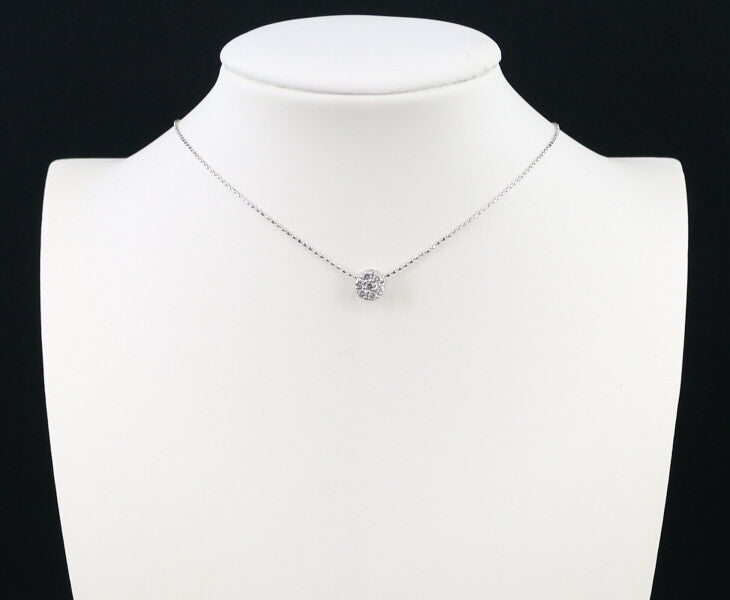 Diamond 0.20ct Paved Flower Necklace 18K 750